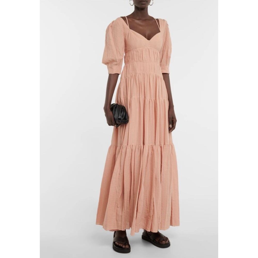 NWT Jonathan Simkhai Wilder Gauzy Cotton Midi Dress Size 2 Women’s Mauve - Picture 1 of 8
